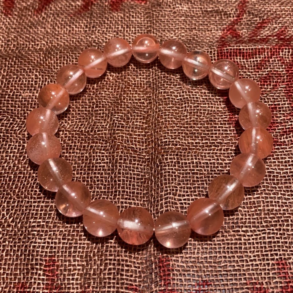 8mm Cherry Quartz Bead Bracelet
